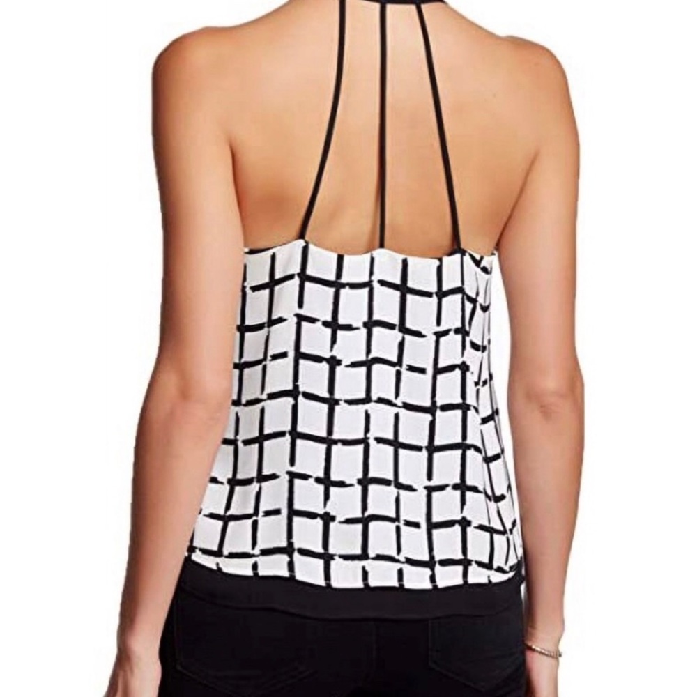 Harlowe & Graham XS Black and White Halter Camisole